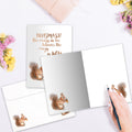 Load image into Gallery viewer, The inside of Tree-Free’s Nutsmaste card, with the cover and envelope in the background.