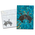 Load image into Gallery viewer, The cover of Tree-Free's Sea Turtle Pals card, along with its matching envelope.