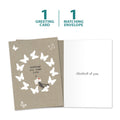 Load image into Gallery viewer, The cover and inside of Tree-Free’s Sending Love Support Card card, along with the following text: “1 greeting card, 1 matching envelope”