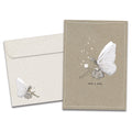 Load image into Gallery viewer, The cover of Tree-Free's Fairy Happy card, along with its matching envelope.