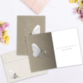 Load image into Gallery viewer, The inside of Tree-Free’s Fairy Happy card, with the cover and envelope in the background.