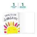 Load image into Gallery viewer, The cover and inside of Tree-Free’s Sending Sunshine All Occasion Card card, along with the following text: “1 greeting card, 1 matching envelope”