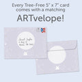 Load image into Gallery viewer, The envelope for Tree-Free’s Always Friends Friendship Card card, along with the following text: “Every Tree-Free 5x7 card comes with a matching ARTvelope!”