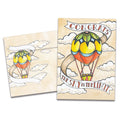Load image into Gallery viewer, The cover of Tree-Free's Congrats Balloon card, along with its matching envelope.