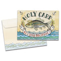 Load image into Gallery viewer, The cover of Tree-Free's Holy Carp card, along with its matching envelope.
