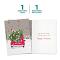 Load image into Gallery viewer, The cover and inside of Tree-Free’s Headed Home Christmas Card card, along with the following text: “1 greeting card, 1 matching envelope”