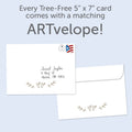 Load image into Gallery viewer, The envelope for Tree-Free’s Happily After Today Wedding Card card, along with the following text: “Every Tree-Free 5x7 card comes with a matching ARTvelope!”
