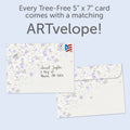 Load image into Gallery viewer, The envelope for Tree-Free’s Thoughts And Flowers All Occasion Card card, along with the following text: “Every Tree-Free 5x7 card comes with a matching ARTvelope!”
