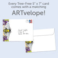 Load image into Gallery viewer, The envelope for Tree-Free’s Bee-Day card, along with the following text: “Every Tree-Free 5x7 card comes with a matching ARTvelope!”