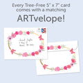 Load image into Gallery viewer, The envelope for Tree-Free’s Boho Thank You Thank You Card card, along with the following text: “Every Tree-Free 5x7 card comes with a matching ARTvelope!”
