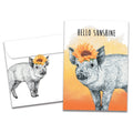 Load image into Gallery viewer, The cover of Tree-Free's Hello Sunshine card, along with its matching envelope.