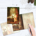 Load image into Gallery viewer, The inside of Tree-Free’s Gentle Kindness Solstice Card card, with the cover and envelope in the background.