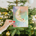 Load image into Gallery viewer, Lifestyle image(s) featuring Tree-Free's Christmas Dreams Christmas Card card