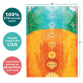 Load image into Gallery viewer, The cover of Tree-Free’s Us Always card with lines demonstrating its 5x7 dimensions, along with the following text: “100% PCW recycled paper, proudly made in the USA, sustainably printed on extra-thick card stock”