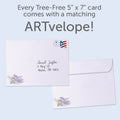 Load image into Gallery viewer, The envelope for Tree-Free’s Elegant Honey Bees All Occasion Card card, along with the following text: “Every Tree-Free 5x7 card comes with a matching ARTvelope!”