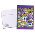 Load image into Gallery viewer, The cover of Tree-Free's Elegant Honey Bees All Occasion Card card, along with its matching envelope.
