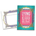 Load image into Gallery viewer, The cover of Tree-Free's Lying About It card, along with its matching envelope.