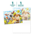 Load image into Gallery viewer, The cover and inside of Tree-Free’s Easter Selfie card, along with the following text: “1 greeting card, 1 matching envelope”
