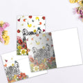 Load image into Gallery viewer, The inside of Tree-Free’s White Tiger Flowers All Occasion Card card, with the cover and envelope in the background.