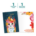 Load image into Gallery viewer, The cover and inside of Tree-Free’s You Are Owlsome Friendship Card card, along with the following text: “1 greeting card, 1 matching envelope”
