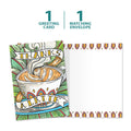 Load image into Gallery viewer, The cover and inside of Tree-Free’s Thanks A Latte Thank You Card card, along with the following text: “1 greeting card, 1 matching envelope”