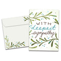 Load image into Gallery viewer, The cover of Tree-Free's Deepest Sympathy Card card, along with its matching envelope.