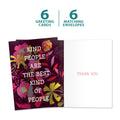 Load image into Gallery viewer, The cover and inside of Tree-Free’s Kind People Thank You Card card, along with the following text: “1 greeting card, 1 matching envelope”