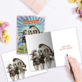 Load image into Gallery viewer, The inside of Tree-Free’s How Much Fun Friendship Card card, with the cover and envelope in the background.