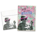 Load image into Gallery viewer, The cover of Tree-Free's With Age Comes Wisdom card, along with its matching envelope.