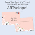 Load image into Gallery viewer, The envelope for Tree-Free’s Celebrated Mother card, along with the following text: “Every Tree-Free 5x7 card comes with a matching ARTvelope!”