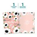 Load image into Gallery viewer, The cover and inside of Tree-Free’s Celebrated Mother card, along with the following text: “1 greeting card, 1 matching envelope”