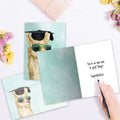 Load image into Gallery viewer, The inside of Tree-Free’s Bright Future card, with the cover and envelope in the background.