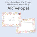 Load image into Gallery viewer, The envelope for Tree-Free’s Be Kind Thank You Card card, along with the following text: “Every Tree-Free 5x7 card comes with a matching ARTvelope!”