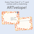 Load image into Gallery viewer, The envelope for Tree-Free’s Sympathy Flowers Sympathy Card card, along with the following text: “Every Tree-Free 5x7 card comes with a matching ARTvelope!”