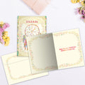 Load image into Gallery viewer, The inside of Tree-Free’s Birthday Dreams card, with the cover and envelope in the background.