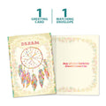Load image into Gallery viewer, The cover and inside of Tree-Free’s Birthday Dreams card, along with the following text: “1 greeting card, 1 matching envelope”
