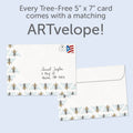 Load image into Gallery viewer, The envelope for Tree-Free’s Bee Happy card, along with the following text: “Every Tree-Free 5x7 card comes with a matching ARTvelope!”