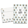 Load image into Gallery viewer, The cover of Tree-Free's Bee Happy card, along with its matching envelope.