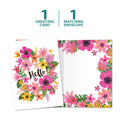 Load image into Gallery viewer, The cover and inside of Tree-Free’s Hello All Occasion Card card, along with the following text: “1 greeting card, 1 matching envelope”