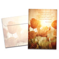 Load image into Gallery viewer, The cover of Tree-Free's Red Sympathy Poppies Sympathy Card card, along with its matching envelope.