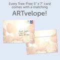 Load image into Gallery viewer, The envelope for Tree-Free’s Red Sympathy Poppies Sympathy Card card, along with the following text: “Every Tree-Free 5x7 card comes with a matching ARTvelope!”