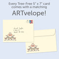 Load image into Gallery viewer, The envelope for Tree-Free’s Botanical Butterflies Thank You Card card, along with the following text: “Every Tree-Free 5x7 card comes with a matching ARTvelope!”