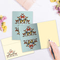 Load image into Gallery viewer, The inside of Tree-Free’s Botanical Butterflies Thank You Card card, with the cover and envelope in the background.