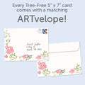 Load image into Gallery viewer, The envelope for Tree-Free’s Simple Thoughts card, along with the following text: “Every Tree-Free 5x7 card comes with a matching ARTvelope!”