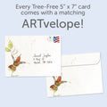 Load image into Gallery viewer, The envelope for Tree-Free’s Graced card, along with the following text: “Every Tree-Free 5x7 card comes with a matching ARTvelope!”