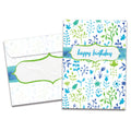 Load image into Gallery viewer, The cover of Tree-Free's Birthday Floral card, along with its matching envelope.