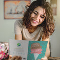 Load image into Gallery viewer, Lifestyle image(s) featuring Tree-Free’s Freezer Ice Cream card