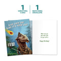 Load image into Gallery viewer, The cover and inside of Tree-Free’s No Tomorrow card, along with the following text: “1 greeting card, 1 matching envelope”