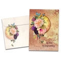 Load image into Gallery viewer, The cover of Tree-Free's Honoring A Life Sympathy Card card, along with its matching envelope.