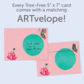 Load image into Gallery viewer, The envelope for Tree-Free’s Inside And Out Beauty card, along with the following text: “Every Tree-Free 5x7 card comes with a matching ARTvelope!”